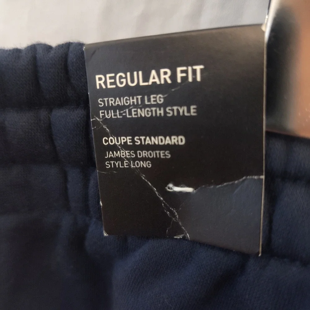 Adidas Mens Navy Blue 3-Stripe Straight Leg Track Pants Large NWT